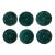 Set/6 Green Leaf Scalloped Majolica Plate From Gien For Sale