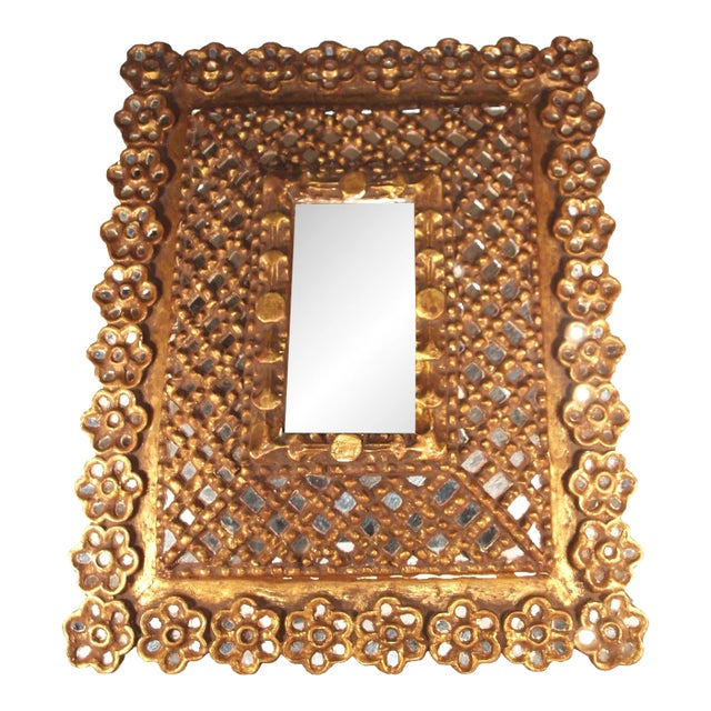 Antique True Wooden Spanish Mirror Moroccan Style For Sale