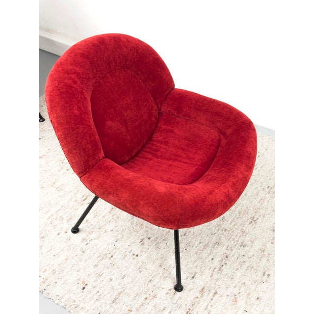 Red Lounge Chairs by Fritz Neth for Correcta, 1950s, Set of 2 For Sale - Image 14 of 18