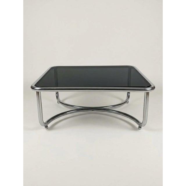 Locus Solus Coffee Table in Chromed Steel and Glass by Gae Aulenti for Poltronova, 1960s, in Good conditions. Designed...