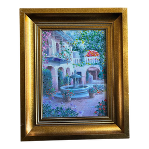 Vintage Fountain Landscape Portrait