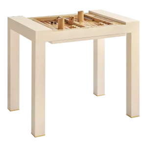 AERIN Faux Shagreen Game Table, Cream