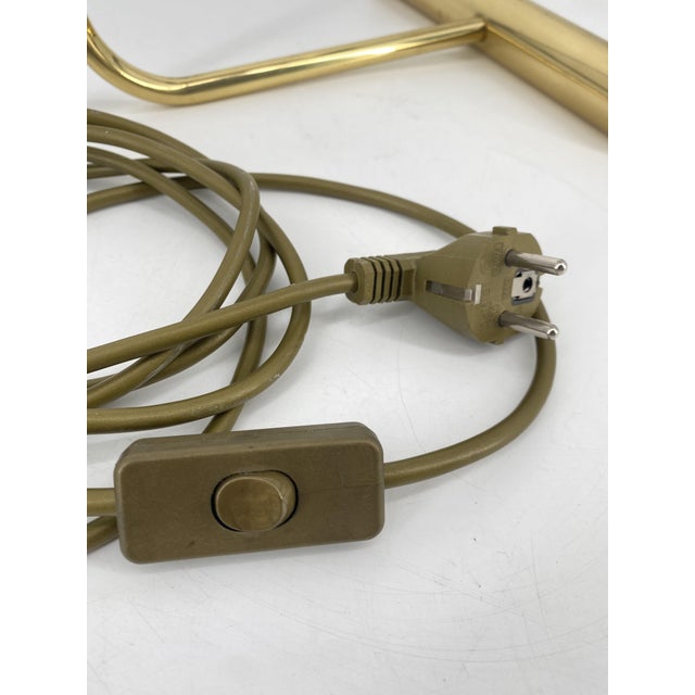 Vintage Italian Brass Table Lamp, 1950 For Sale - Image 9 of 18