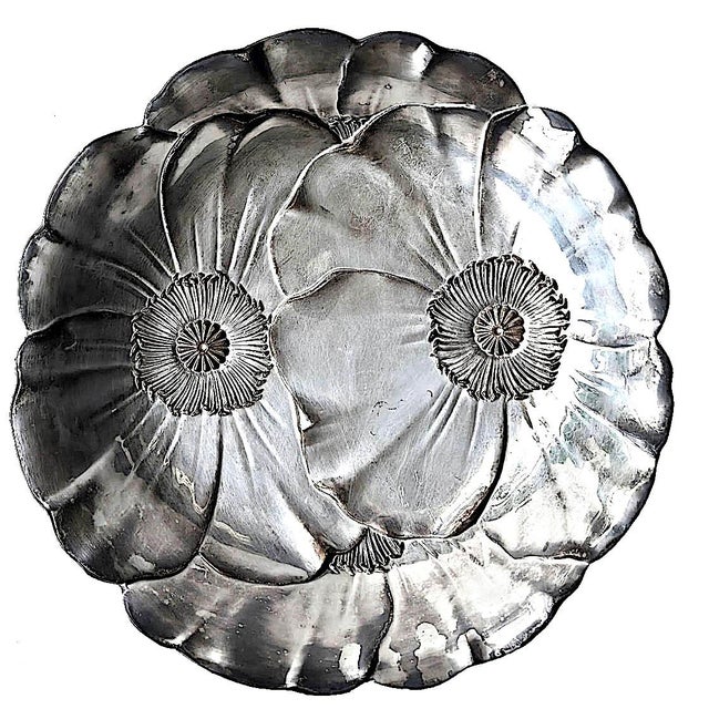 Mid 20th Century Wallace Silver-Plate Poppy Platter Model 715 For Sale - Image 15 of 16