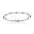 Modernist Emerald Diamond 18k Solid Gold Tennis Bracelet For Sale In New York - Image 6 of 8
