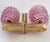 Italian Art Deco Brass and Pink Rostrato Murano Glass Wall Sconces, 1990s, Set of 2 For Sale - Image 11 of 13