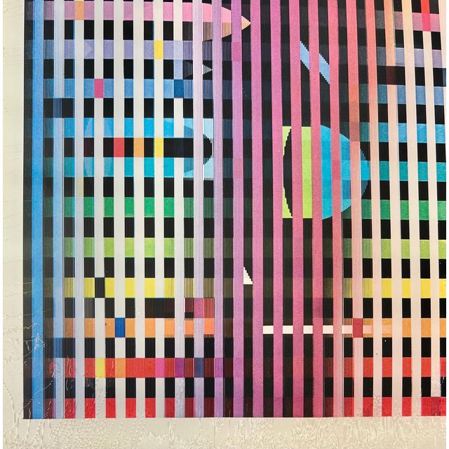 Yaacov Agam, Agam Lenticular Kinetic Agamograph Hand Signed numbered Israeli Kinetic Op Art For Sale - Image 9 of 16