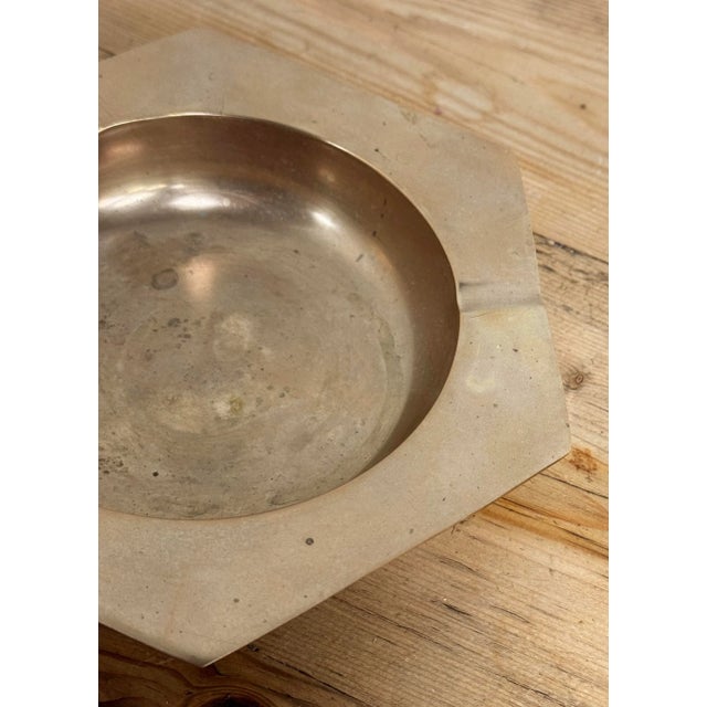 Vintage Geometric Brass Ashtray For Sale In Kansas City - Image 6 of 6