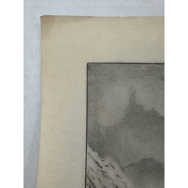 1940s 1940s Original Signed Graphite Illustration of Bird Dog, Hunter and Quail in Tall Grass, 13.25 × 10.5 In. For Sale - Image 5 of 6