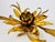 Golden Florentine Flower Shape Flushmount attributed to Hans Kögl, Germany, 1970s For Sale - Image 11 of 14