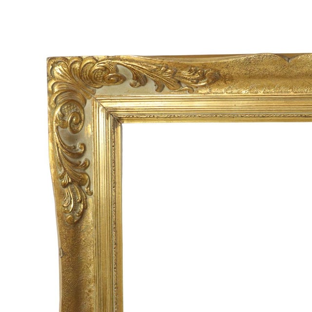 Wood Large Vintage Baroque Gilded Frame For Sale - Image 7 of 18