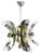 Vintage Italian Chrome & Brass Chandelier, 1970s For Sale