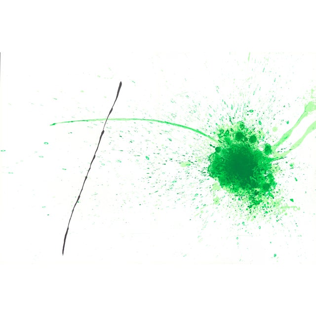Original 1971 Lithograph by Joan Miró "Vert" (Green) For Sale
