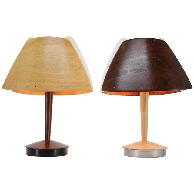 Mid-Century French Wooden Table Lamps from Lucid, 1970s, Set of 2 For Sale - Image 8 of 8