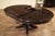 2020s Round to Oval Dining Table in Dark Walnut Finish, With Self-Storing Leaf. An Ap Exclusive by AntiquePurveyor For Sale - Image 5 of 15