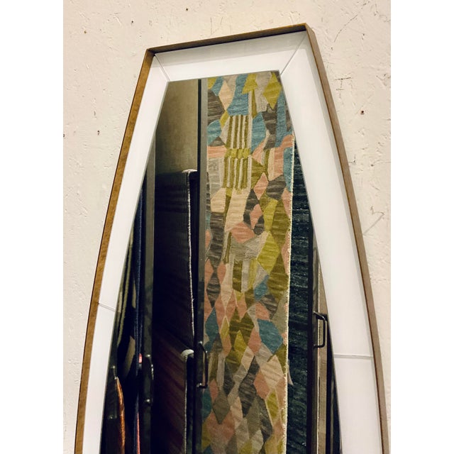 2020s Revelation Contemporary White and Gold Elongated Wall Mirror For Sale - Image 5 of 6