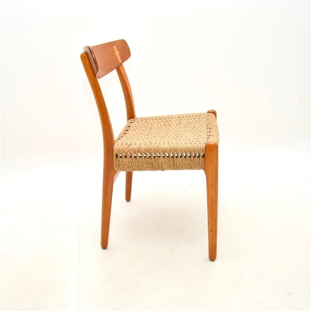 Wood Vintage Danish CH-23 Dining Chairs attributed to Hans Wegner for Carl Hansen, 1960s, Set of 8 For Sale - Image 7 of 12