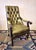 Wood Olive Green Tufted Leather Chesterfield Library Chair, 1970s For Sale - Image 7 of 12