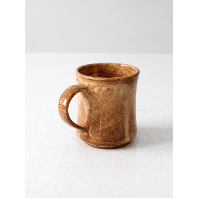 Vintage Organic Modern Studio Pottery Mug With Fleur-Di-Lis For Sale - Image 11 of 11
