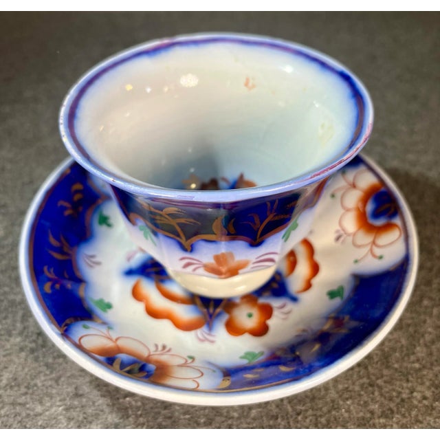 Mid 19th Century Mid 19th Century Gaudy Welsh Cup & Saucer For Sale - Image 5 of 7