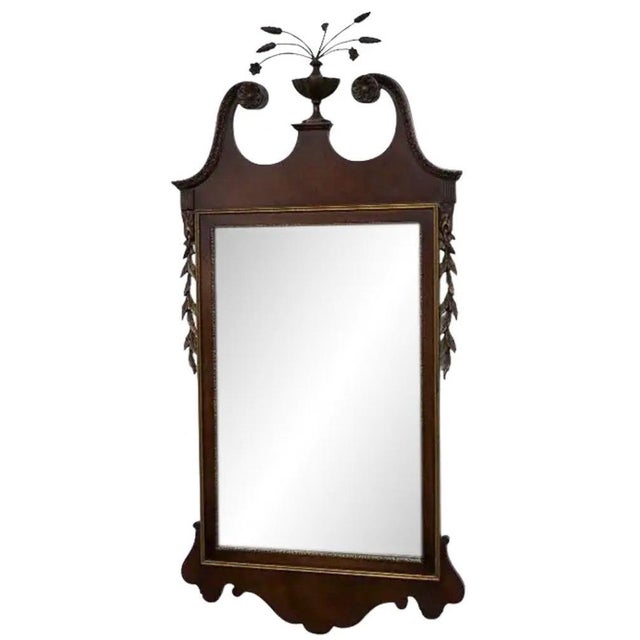 Large Federal Style Mahogany and Gilt Constitution Mirror With Urn and Wheat Finial For Sale - Image 13 of 13