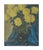 Yellow Yellow Mums With Blue Drape - Mid Century Floral Still Life by Antoni For Sale - Image 8 of 9