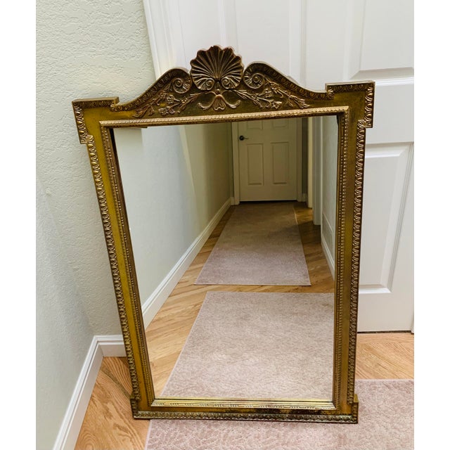 Large Vintage Late 20th Century Gold Mirror For Sale - Image 9 of 9