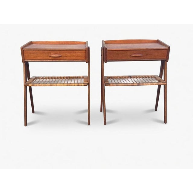 Mid-Century Danish Nightstands by Søren Rasmussen, 1960s, Set of 2 For Sale - Image 3 of 18