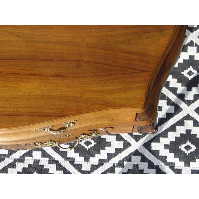 Louis XV Style Chest of Drawers in Walnut, 1950s For Sale - Image 6 of 18