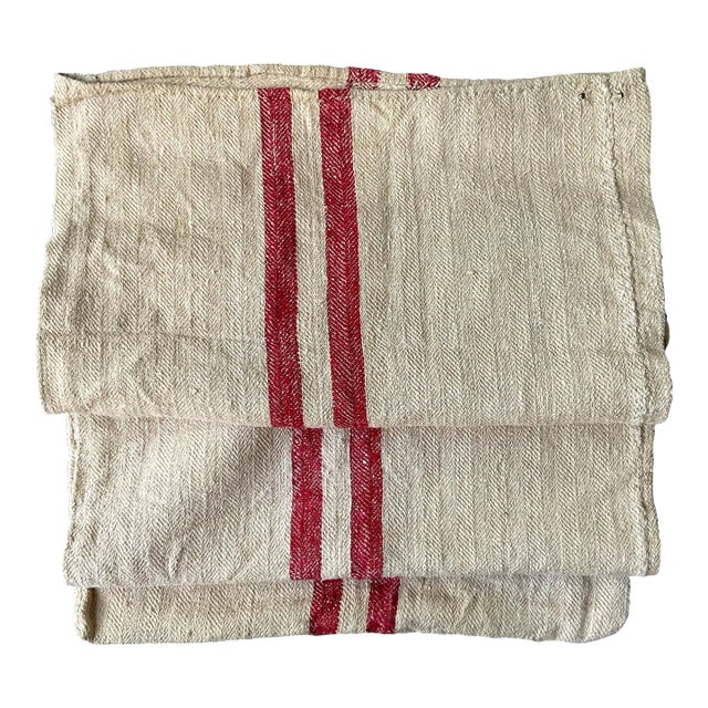 Antique Full Length Grainsack Yardage - For Sale