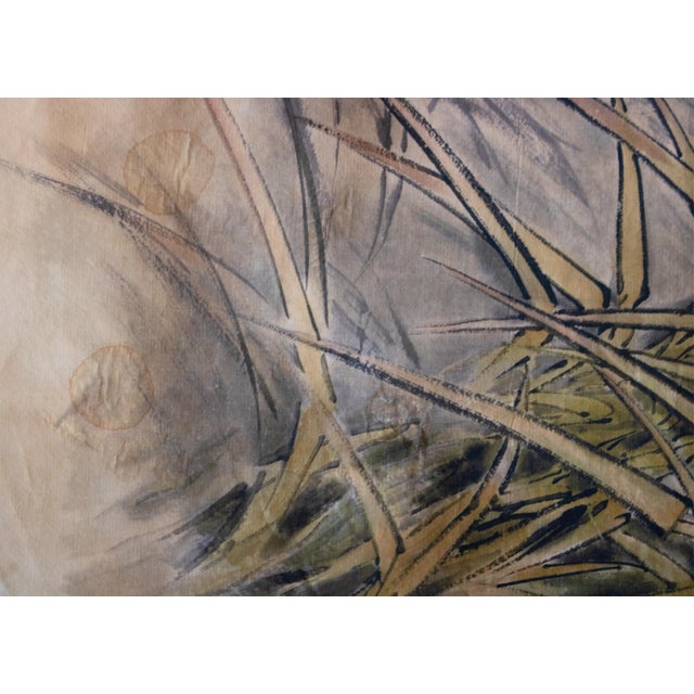 Fine Antique or Vintage Chinese Watercolor Scroll Painting of Tiger on His Daily Walk For Sale - Image 13 of 18