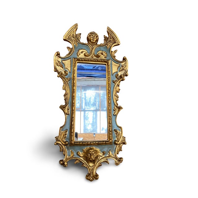 Today I'm showcasing an exceptional piece: a magnificent 19th-century wall mirror in carved wood. The glass has been...