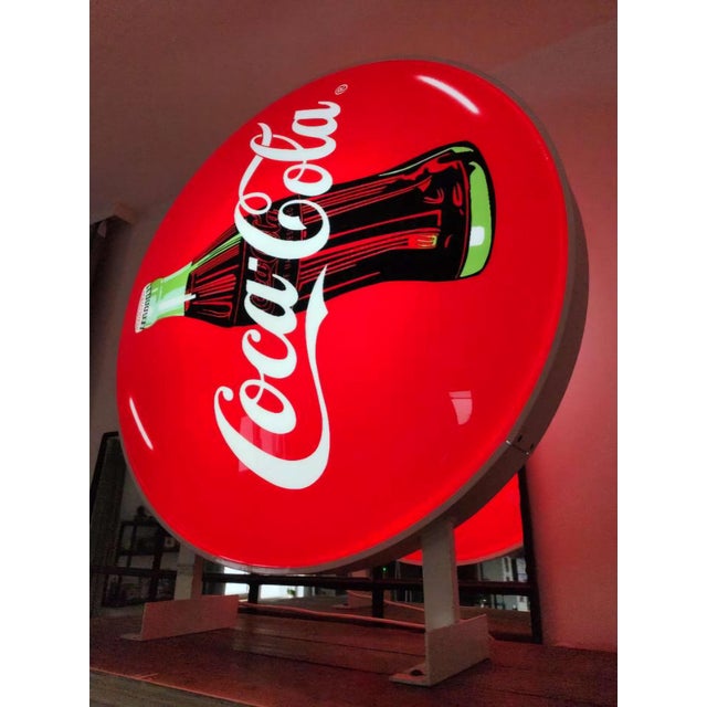 Metal Vintage Large Coca Cola Neon Sign For Sale - Image 7 of 9