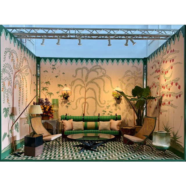 Striking Moorish Middle Eastern or Islamic-style drinks or side table featuring an octagram top over a faceted base. The...