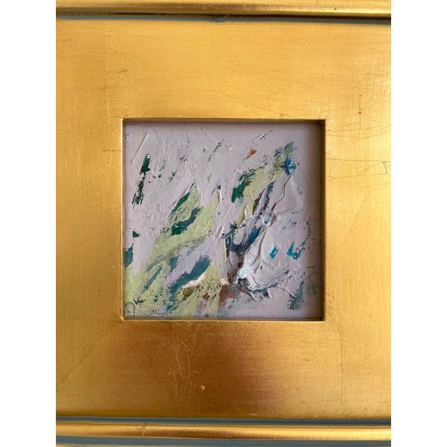 Abstract "Heathered Hillside" 2026 Framed Mini Painting by Jessalin Beutler For Sale - Image 3 of 3