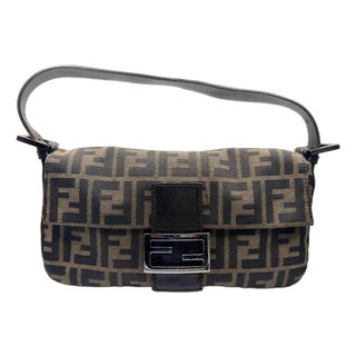 Fendi Zucca Baguette Shoulder Bag For Sale