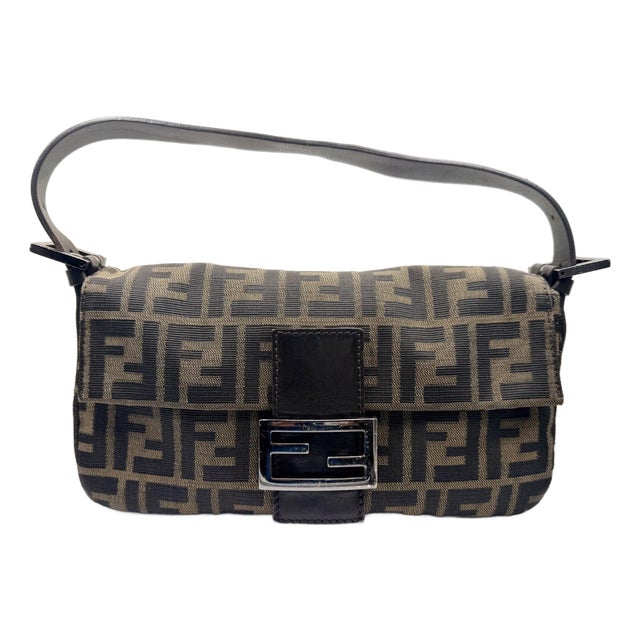 Fendi Zucca Baguette Shoulder Bag For Sale
