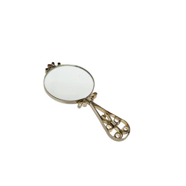 Silver Art Deco Makeup Mirror, Poland, 1950s For Sale - Image 8 of 8