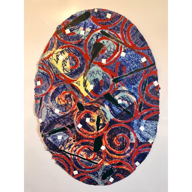 Title: Steal 32 color screenprint on 100% rag handmade, shaped deckle edged paper. hand signed in pencil, stamped and...