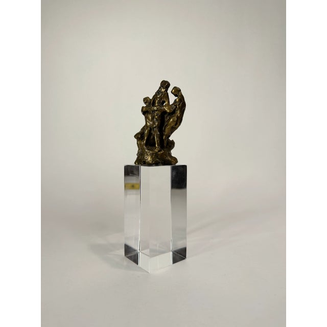Modern 1970's Modern Bronze Figure Sculpture by M. Gristauts For Sale - Image 3 of 8