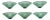 Wall Sconces in Green Murano Glass from De Majo, Italy, 1980s, Set of 6 For Sale