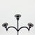 2020s Hand Forged Iron Floor Candelabra 49″ (124cm) Antique Copper Patina 3-Arm Wide Base Stable Candle Holder Rustic Decor For Sale - Image 5 of 8