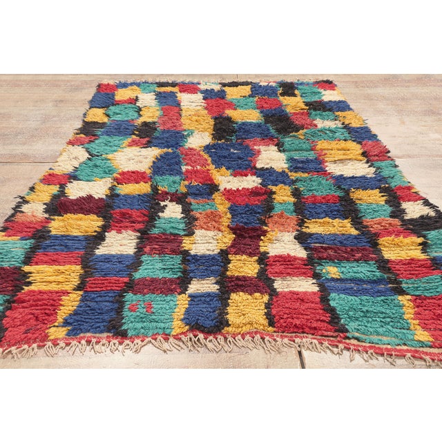 Vintage Azilal Moroccan Rug, 04'04 X 07'10 For Sale - Image 9 of 10