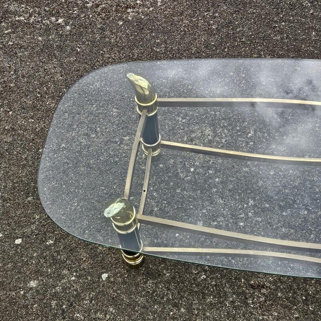 Italian Faux Tusk Glass Coffee Table, 1980s For Sale - Image 11 of 15