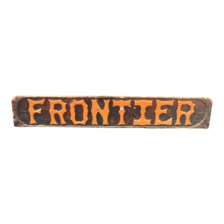 Large Antique Advertising General Country Store Rustic Wood Frontier Sign 5 1/2 Feet For Sale
