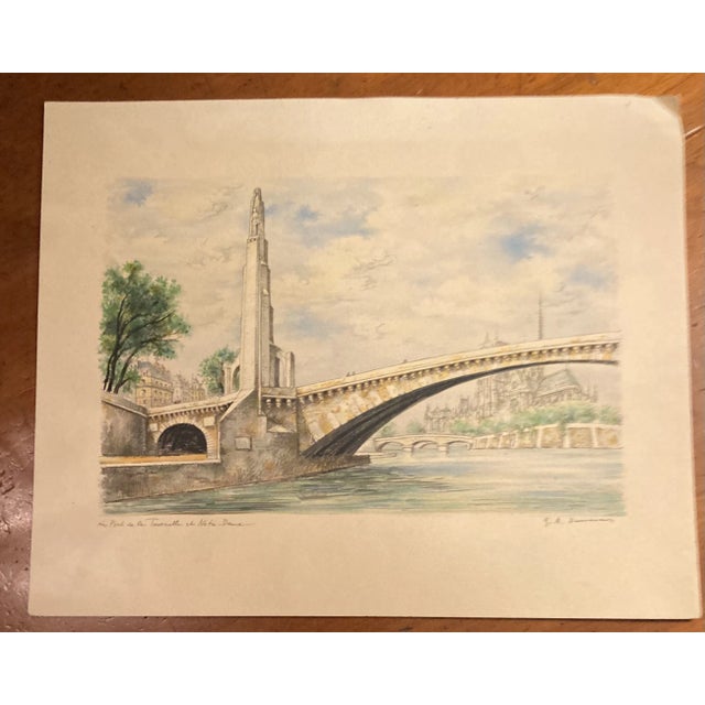 Le Tournelle De Notre Dame Color Print on Paper of Famed Cathedral For Sale - Image 4 of 12