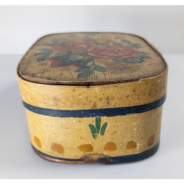Wood 19th Century Rustic Primitive European German Folk Art Bride's Box For Sale - Image 7 of 12