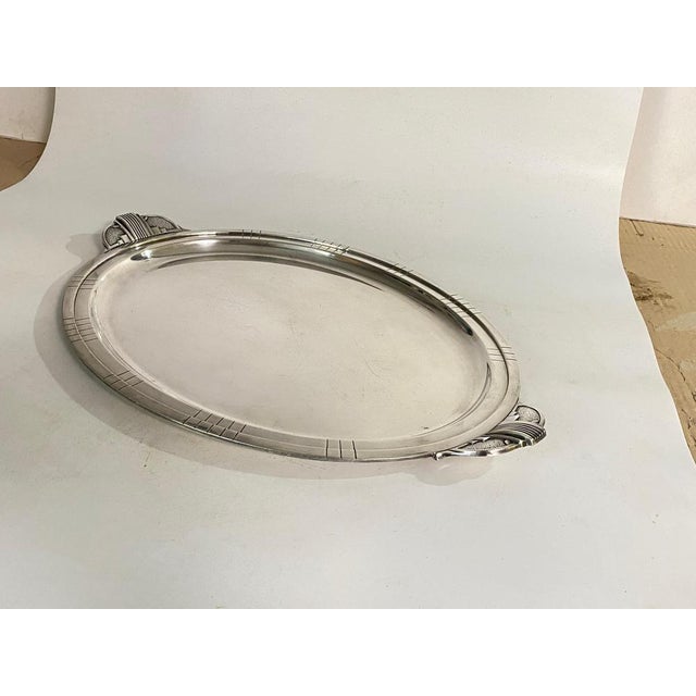 Art Deco Tay in Silver-Plated Metal, France, 1940s For Sale - Image 11 of 15