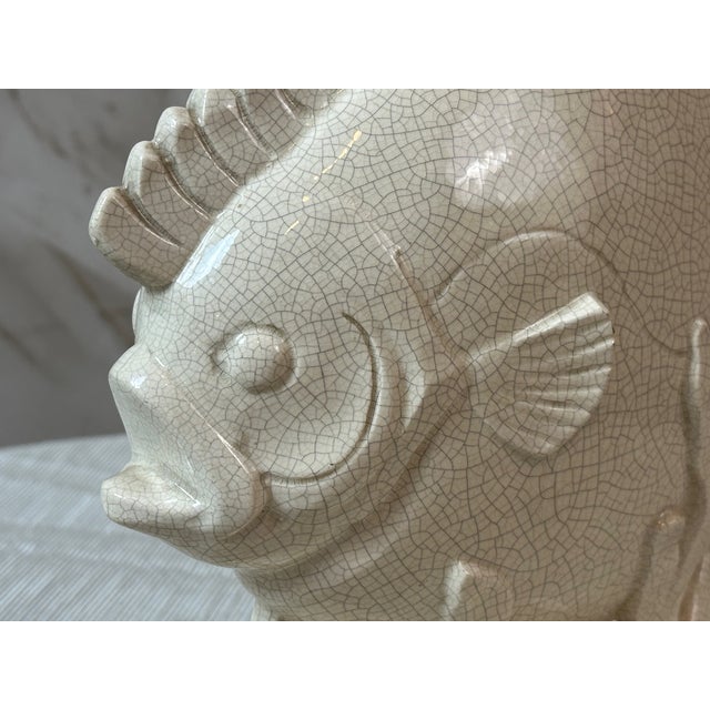 Beige Art Deco Ceramic Fish, 1930 For Sale - Image 8 of 14