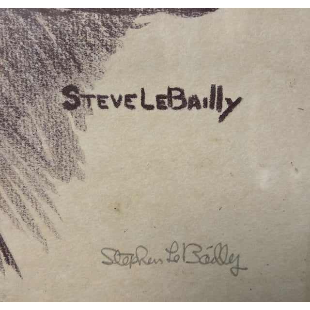 1980s Steve LeBailly Signed Chief Sealth Limited Edition Print #25/2000 This evocative halftone print by the late Seattle-...